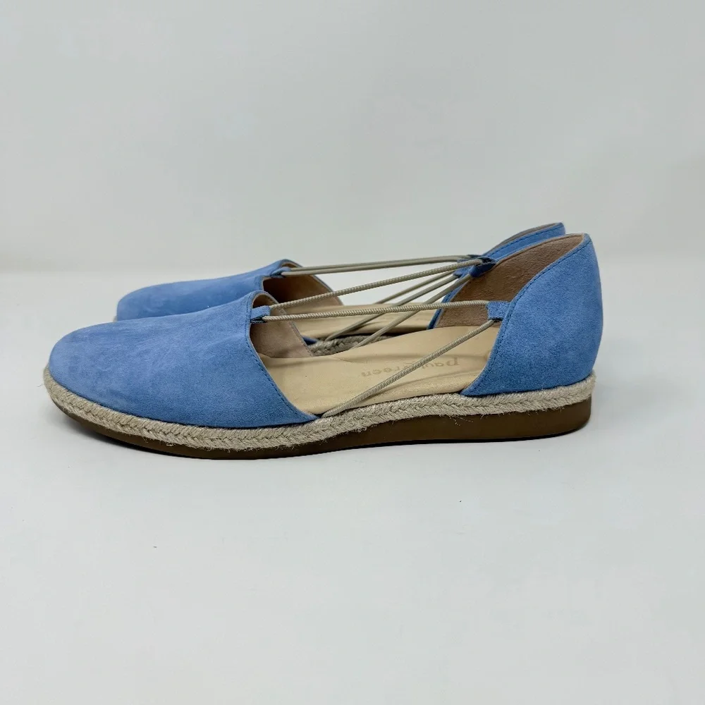 Paul Green Alegra Espadrille In Pacific Soft Suede Sz 9